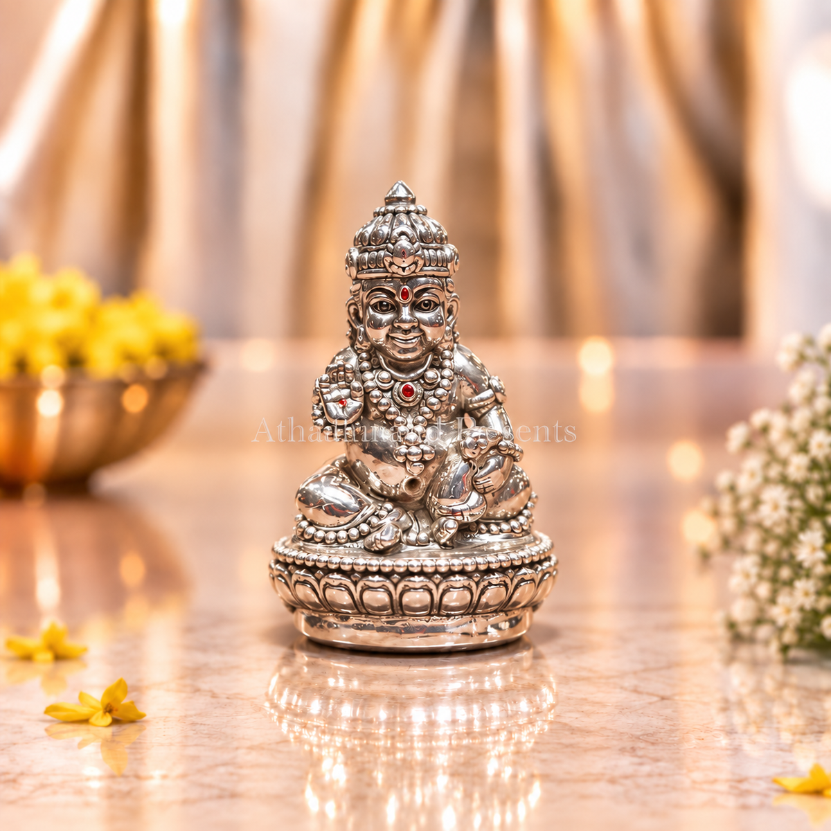 Silver Kubera Idol