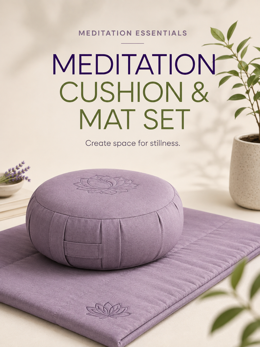 Meditation Cushion & Mat Set